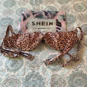 Shein Cheetah Swimsuit Top